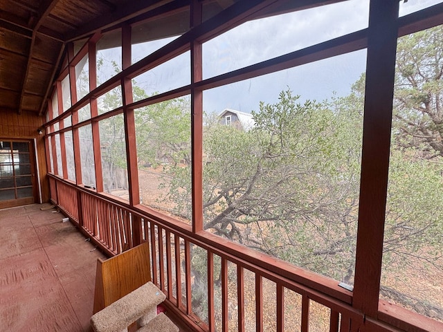 101 Stage Coach Pass, Fort Davis, TX 79734 - unfurnished sunroom featuring lofted ceiling and healthy amount of natural light