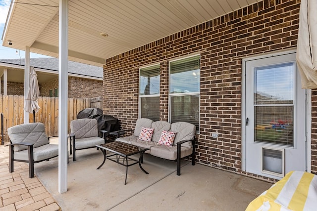 1215 E 93rd St, Odessa, TX 79765 - view of patio / terrace with fence and an outdoor hangout area