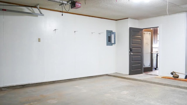 4603 N Tom Green Ave, Odessa, TX 79762 - garage with electric panel and a garage door opener