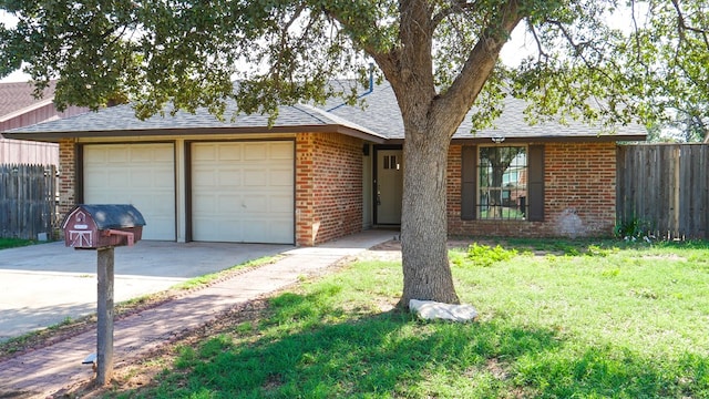 4603 N Tom Green Ave, Odessa, TX 79762 - ranch-style house with brick siding, a garage, and a shingled roof