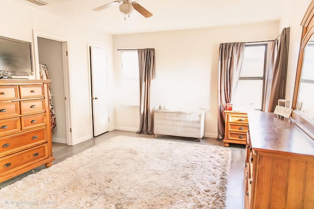 3703 N Jackson Ave, Odessa, TX 79762 - bedroom with wood finished floors and a ceiling fan