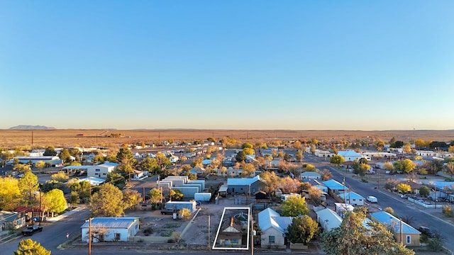 view of aerial view at dusk