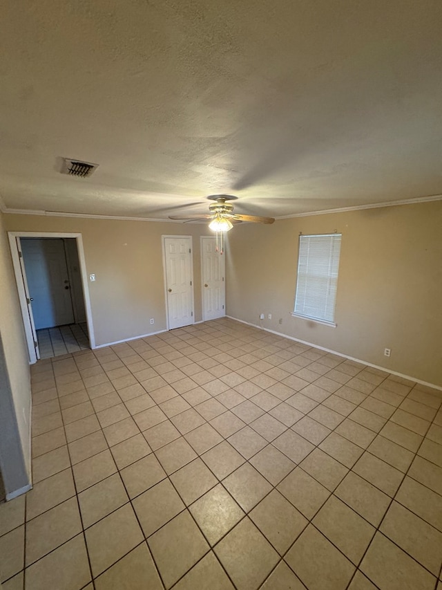 3811 Henderson Ave, Odessa, TX 79762 - unfurnished room with ceiling fan and ornamental molding