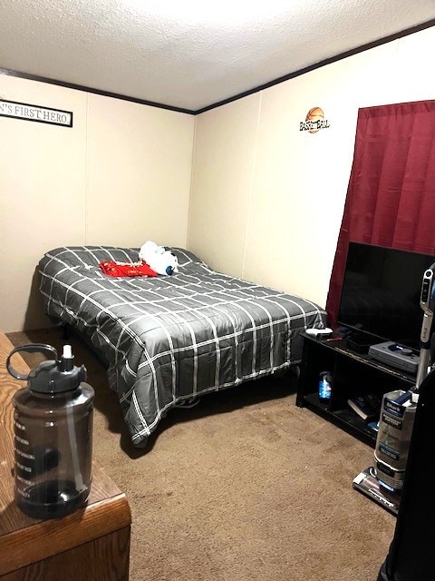 1319 S Broughton Ave, Odessa, TX 79761 - carpeted bedroom with a textured ceiling