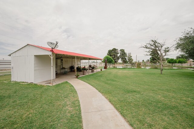 3708 N Moss Ave, Odessa, TX 79764 - view of yard with a patio area and a water view