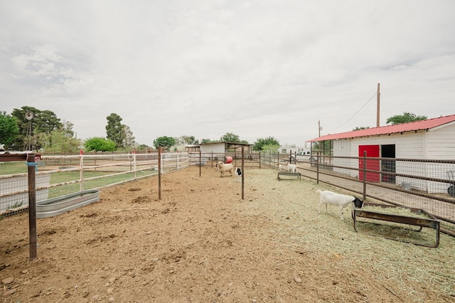 3708 N Moss Ave, Odessa, TX 79764 - view of yard featuring an exterior structure, an outbuilding, and a rural view