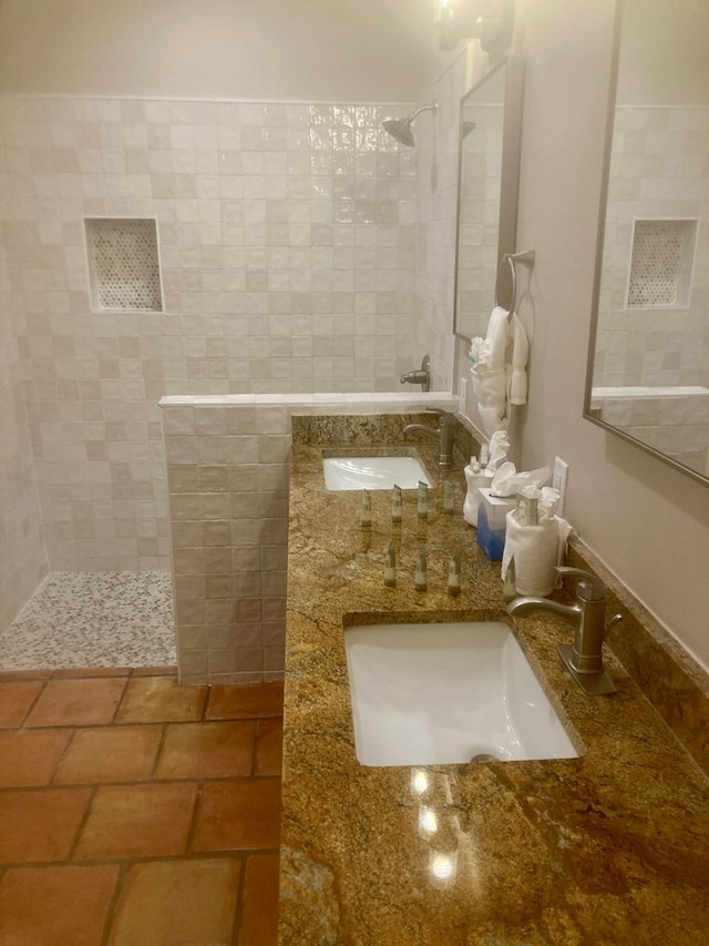 420 Santana Dr, Lajitas, TX 79852 - bathroom with a sink and a walk in shower