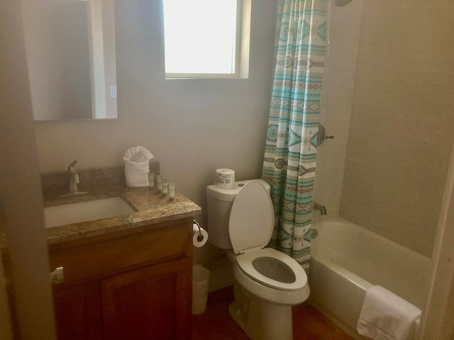 420 Santana Dr, Lajitas, TX 79852 - full bathroom with toilet, vanity, and shower / tub combo