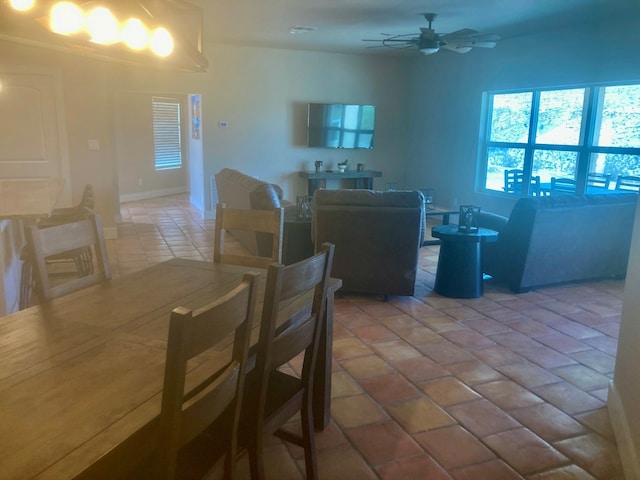 420 Santana Dr, Lajitas, TX 79852 - dining space with ceiling fan