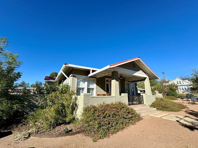 view of front of property with covered porch