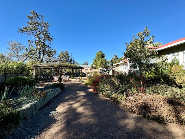 exterior space with a gazebo