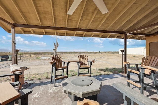 203 NE 8th St, Marathon, TX 79842 - view of patio with a mountain view and a view of rural / pastoral area