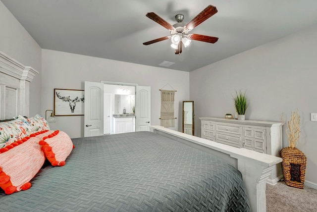 8430 E County Rd 114, Midland, TX 79706 - carpeted bedroom with baseboards and ceiling fan