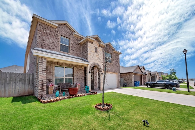 8430 E County Rd 114, Midland, TX 79706 - traditional-style house featuring brick siding, concrete driveway, and an attached garage