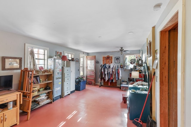 106 SE 4th St, Marathon, TX 79842 - interior space featuring plenty of natural light and a ceiling fan