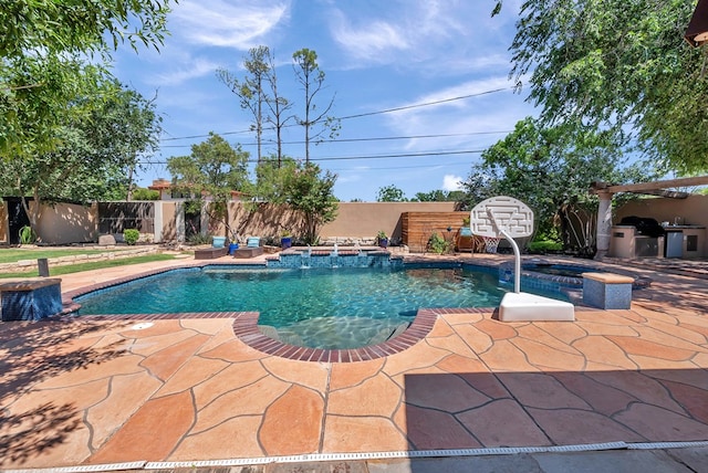 1600 W Kansas Ave, Midland, TX 79701 - view of pool featuring a patio area and a fenced backyard