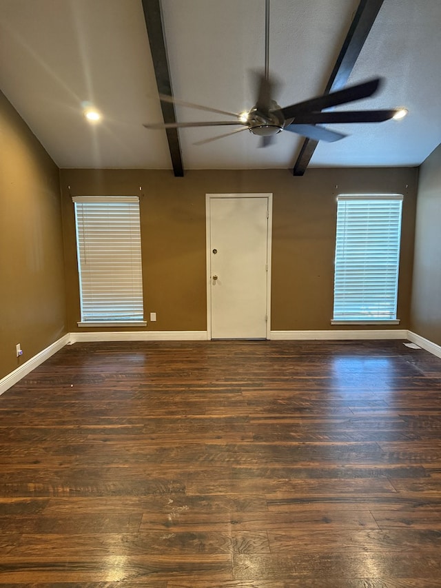 4235 Candy Ln, Odessa, TX 79762 - spare room with ceiling fan and wood finished floors