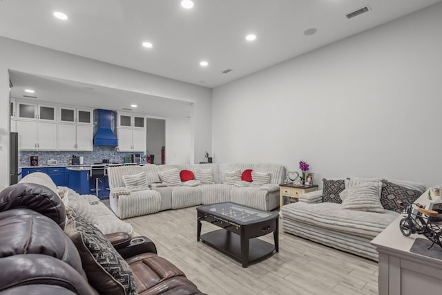 1758 N Fortune 500 Dr, Odessa, TX 79764 - living area with recessed lighting, visible vents, and light wood-style floors