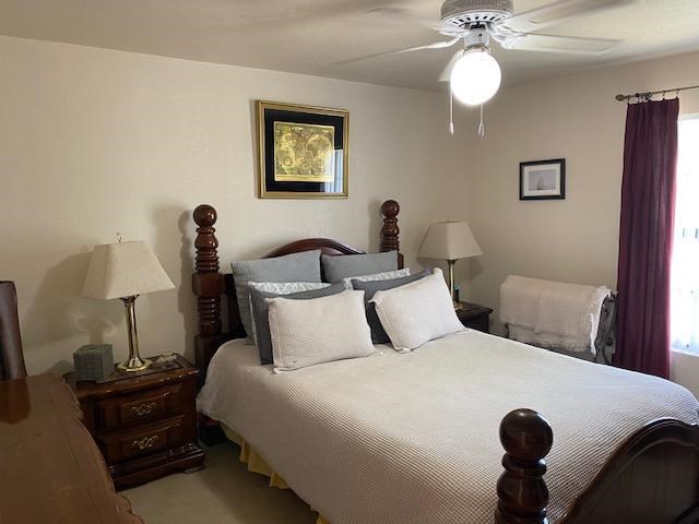 1413 S Oak St, Pecos, TX 79772 - bedroom with a ceiling fan and multiple windows