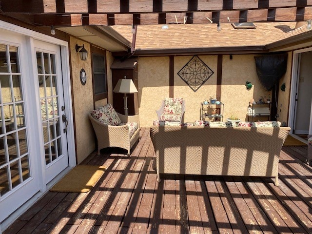1413 S Oak St, Pecos, TX 79772 - view of patio / terrace with french doors and an outdoor hangout area