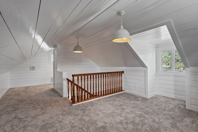 201 S Front St, Fort Davis, TX 79734 - bonus room with wood walls, lofted ceiling, carpet flooring, and wooden ceiling