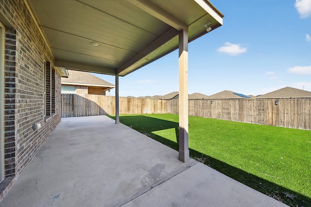 7410 W Pile Ranch Rd, Odessa, TX 79765 - fenced backyard featuring a patio area