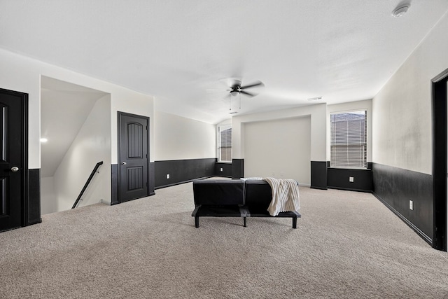 7410 W Pile Ranch Rd, Odessa, TX 79765 - living area featuring carpet and a ceiling fan