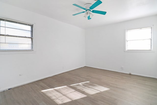 3633 Melody Ln, Odessa, TX 79762 - spare room featuring a ceiling fan and light wood finished floors