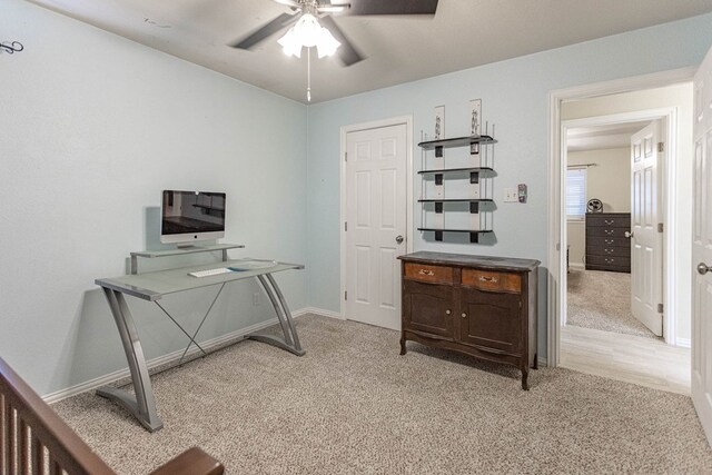 6921 Stonehenge Rd, Odessa, TX 79765 - office space with light carpet and ceiling fan