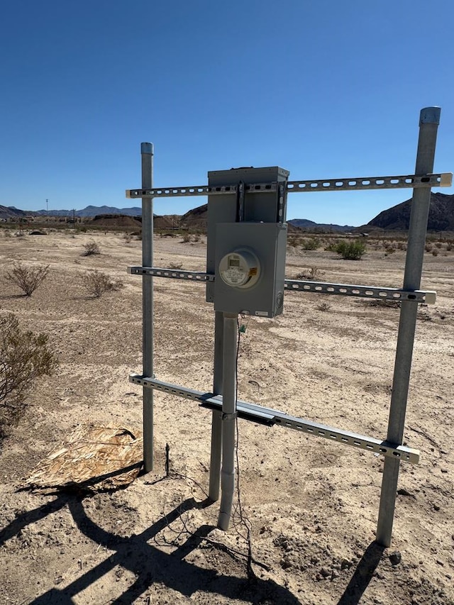 287 Fulcher Rd, Terlingua, TX 79852 - exterior view of electric meter and a mountain view