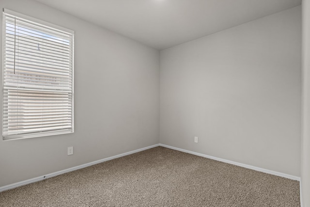 unfurnished room with baseboards, carpet, and a healthy amount of sunlight