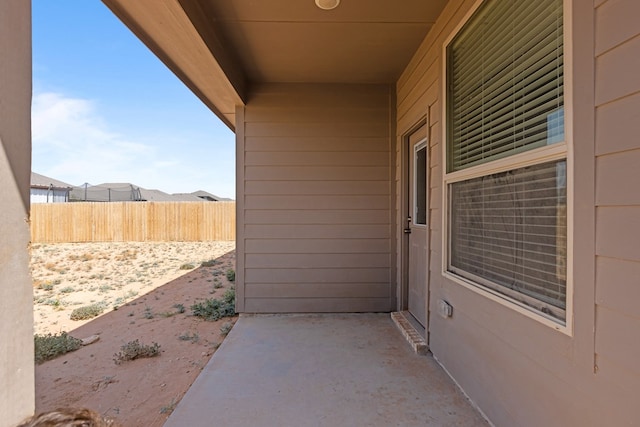 view of patio with fence