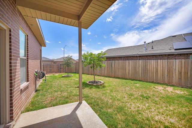 view of yard with a patio