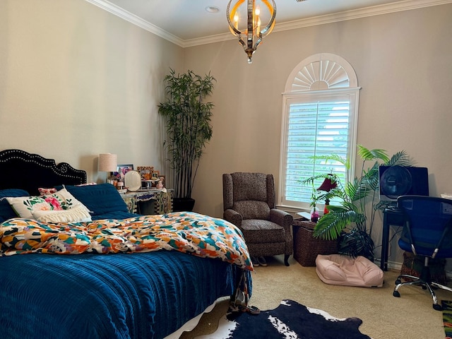 5 Muirfield Dr, Odessa, TX 79762 - carpeted bedroom featuring ornamental molding