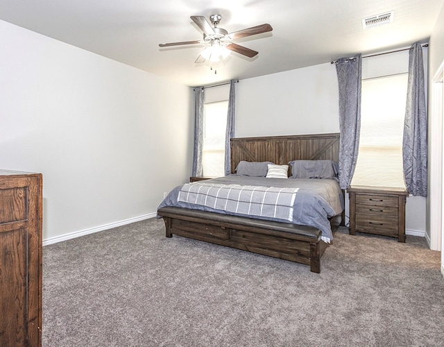 2004 Boise Dr, Odessa, TX 79762 - carpeted bedroom with baseboards and a ceiling fan