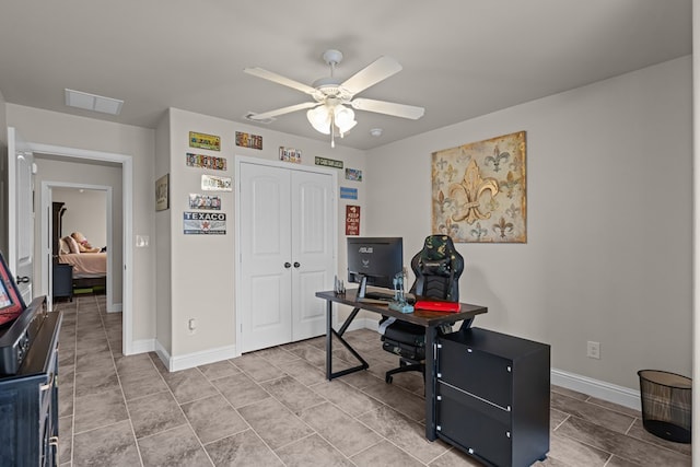 800 94th, Odessa, TX 79765 - office space featuring ceiling fan and baseboards