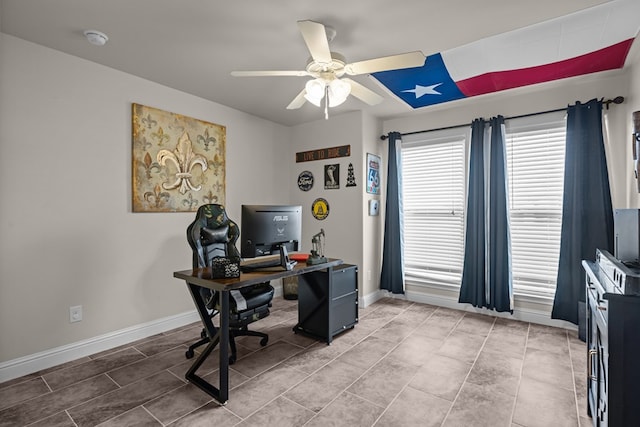 800 94th, Odessa, TX 79765 - office with ceiling fan and baseboards