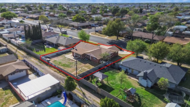 2616 E 21st St, Odessa, TX 79761 - aerial perspective of suburban area with property parcel outlined