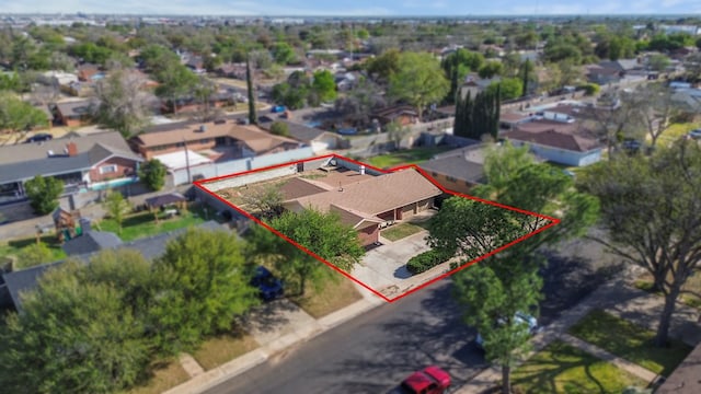 2616 E 21st St, Odessa, TX 79761 - aerial perspective of suburban area featuring property boundaries highlighted
