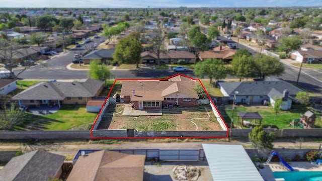 2616 E 21st St, Odessa, TX 79761 - aerial perspective of suburban area with property parcel outlined