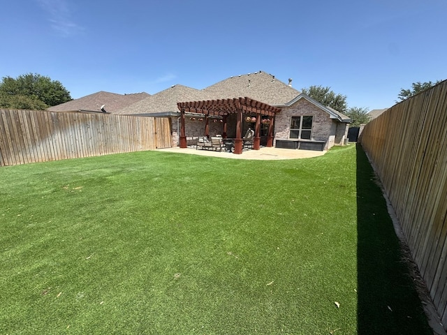 1205 Silverton Dr, Midland, TX 79705 - back of house with a pergola, a patio area, and a fenced backyard
