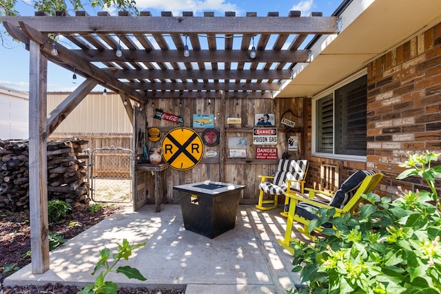 1324 Pagewood Ave, Odessa, TX 79761 - view of patio / terrace featuring a pergola