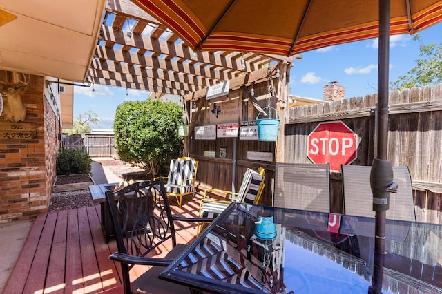 1324 Pagewood Ave, Odessa, TX 79761 - wooden deck featuring a pergola