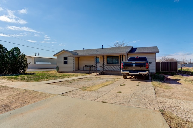 view of ranch-style home