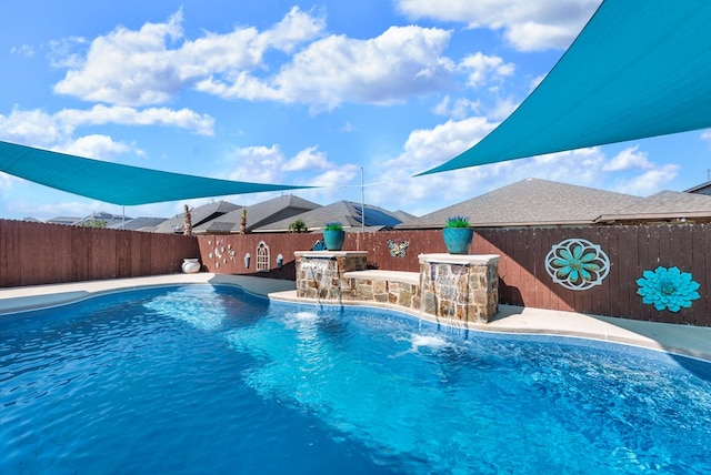 7028 Xit Ranch Rd, Odessa, TX 79765 - view of swimming pool with a fenced backyard