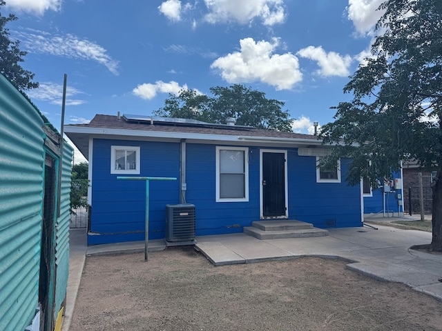 1510 S Fort Worth, Midland, TX 79701 - back of house featuring roof mounted solar panels and a patio