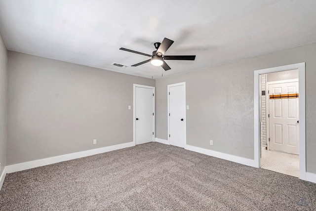 14038 W County Rd 123, Odessa, TX 79765 - unfurnished bedroom with carpet floors and a ceiling fan