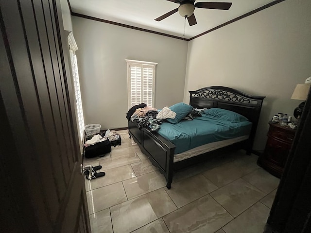 7311 Westmoore Rd, Odessa, TX 79764 - bedroom with ornamental molding and ceiling fan