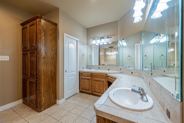 104 Waimea Dr, Odessa, TX 79762 - bathroom featuring tile patterned floors and double vanity