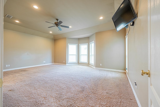104 Waimea Dr, Odessa, TX 79762 - carpeted spare room with a ceiling fan and recessed lighting